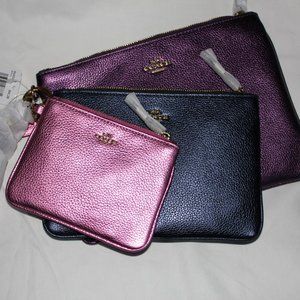 NWT Coach pouch set